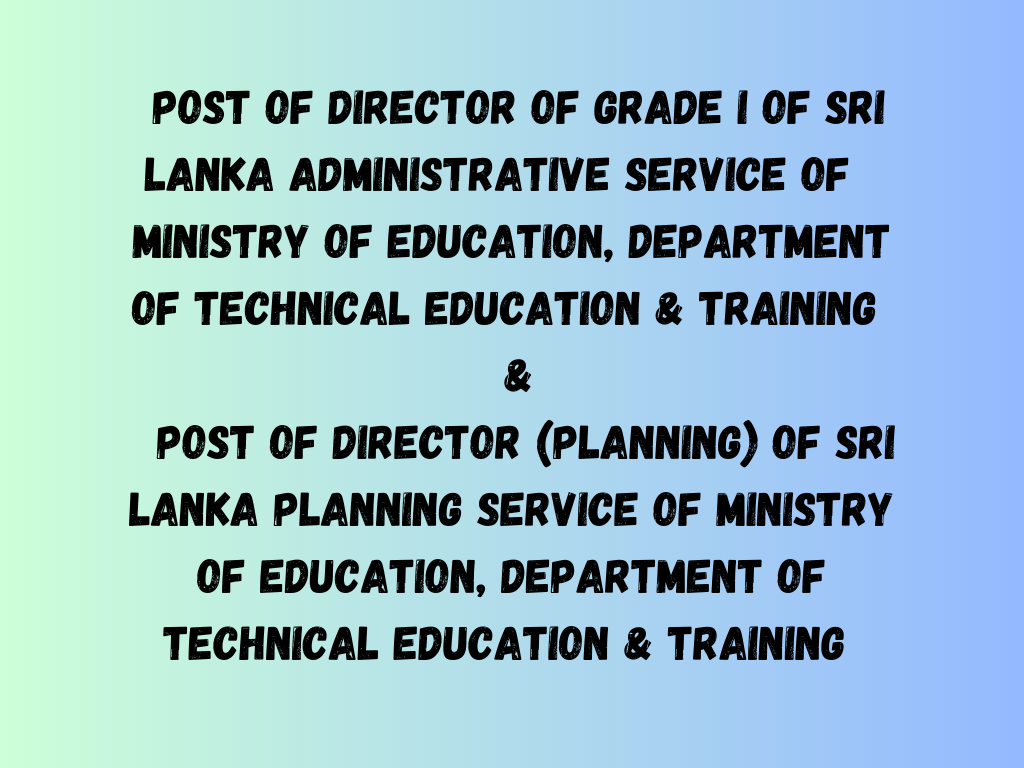 Closing Date Extended (23/05/24) : Applications are called for post of Director & Director Planning of DTET